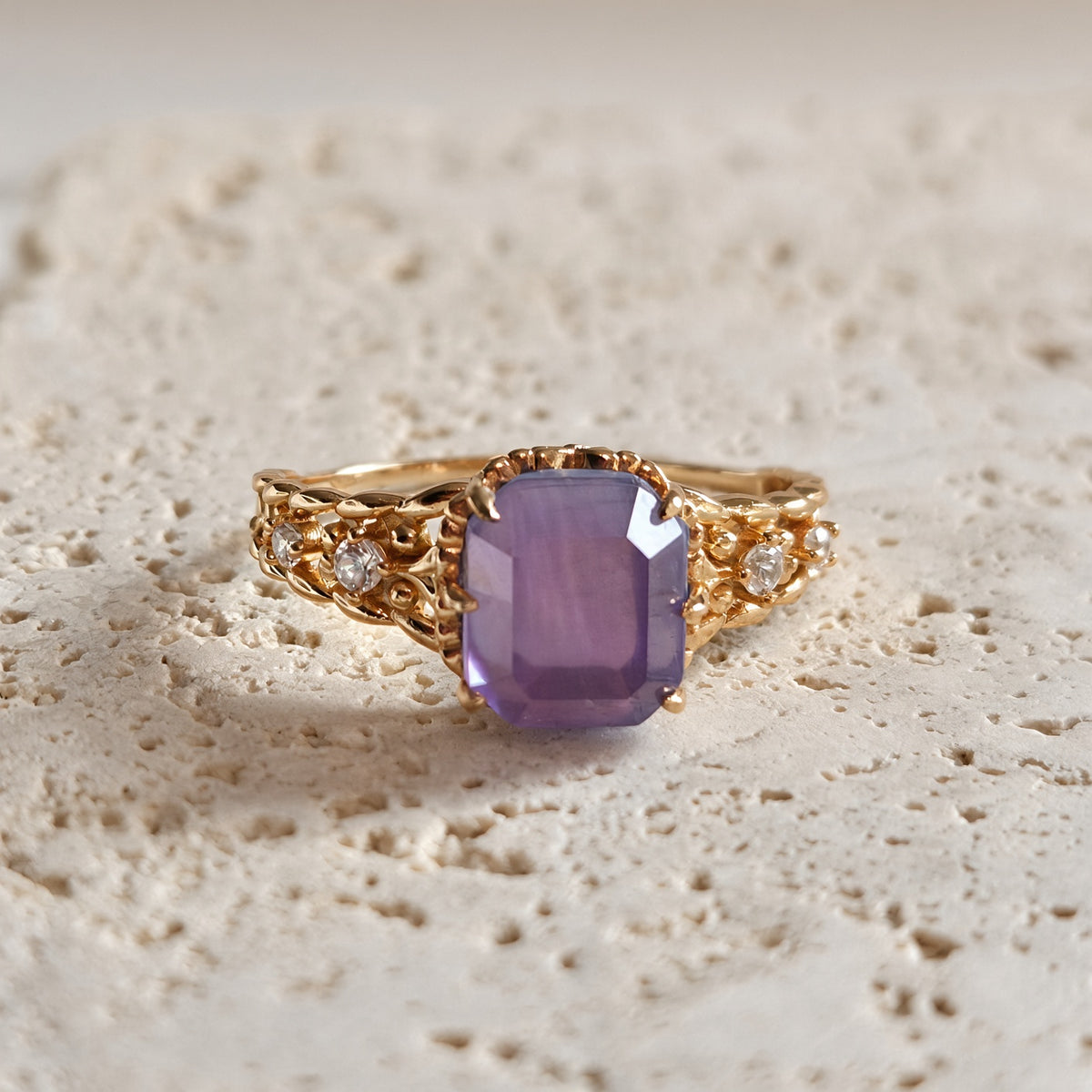 Amethyst with CZ