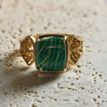Rutilated Quartz with Malachite
